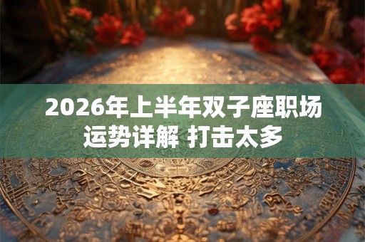 2026年上半年双子座职场运势详解 打击太多 2026年上半年双子座职场运势详解 打击太多