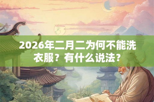 2026年二月二为何不能洗衣服？有什么说法？