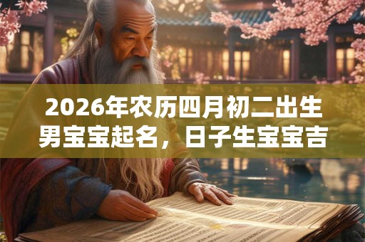 2026年农历四月初二出生男宝宝起名，日子生宝宝吉利吗？