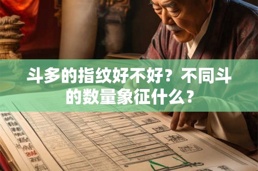 斗多的指纹好不好?不同斗的数量象征什么? 斗多的指纹好不好?不同斗的数量象征什么?