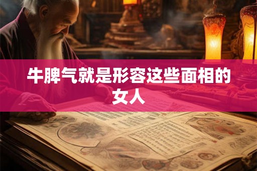 牛脾气就是形容这些面相的女人