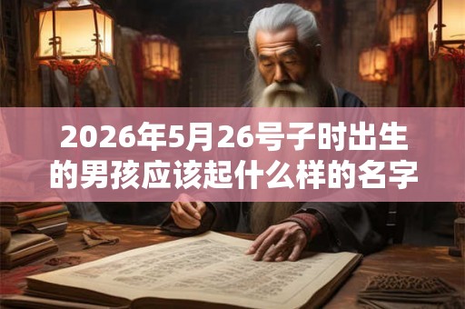 2026年5月26号子时出生的男孩应该起什么样的名字