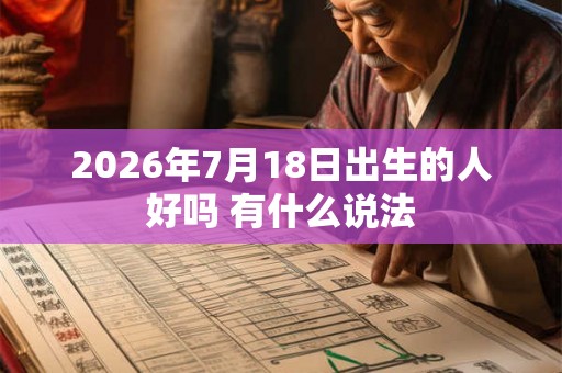 2026年7月18日出生的人好吗 有什么说法
