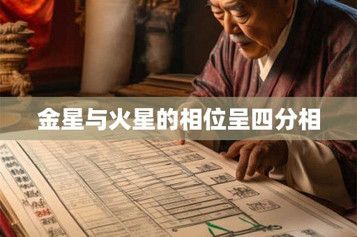 金星与火星的相位呈四分相