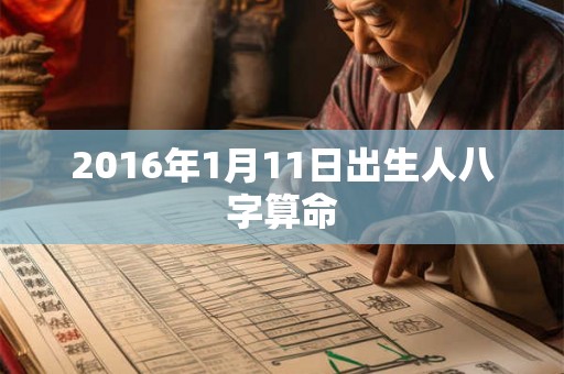 2016年1月11日出生人八字算命