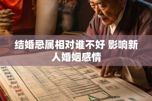 结婚忌属相对谁不好 影响新人婚姻感情