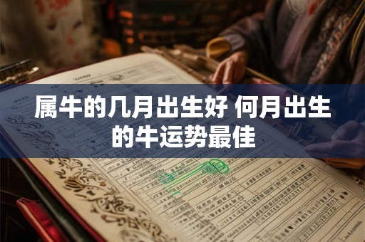 属牛的几月出生好 何月出生的牛运势最佳