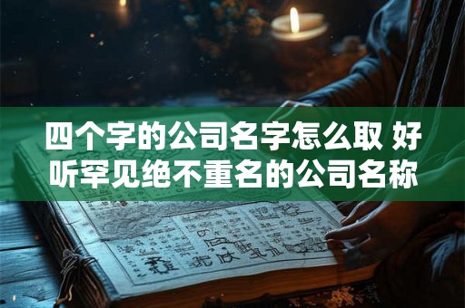 四个字的公司名字怎么取 好听罕见绝不重名的公司名称