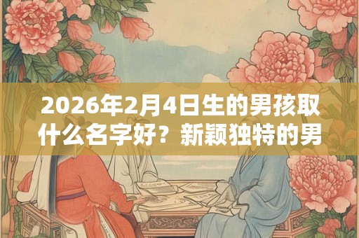 2026年2月4日生的男孩取什么名字好？新颖独特的男宝宝名字