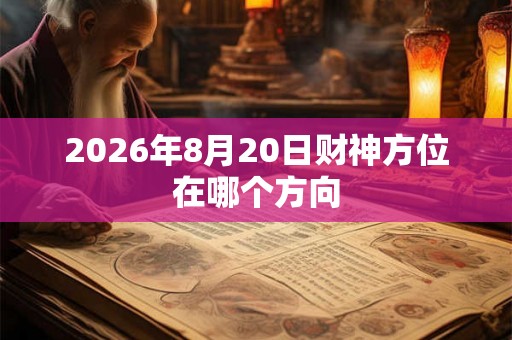 2026年8月20日财神方位在哪个方向