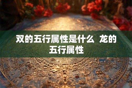 双的五行属性是什么 龙的五行属性 双的五行属性是什么 龙的五行属性