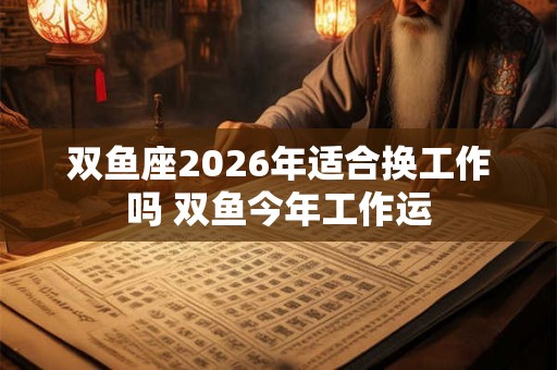 双鱼座2026年适合换工作吗 双鱼今年工作运 双鱼座2026年适合换工作吗 双鱼今年工作运