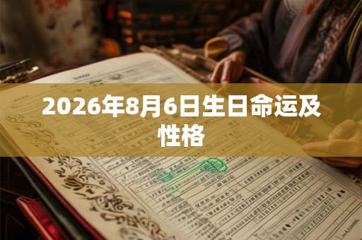 2026年8月6日生日命运及性格