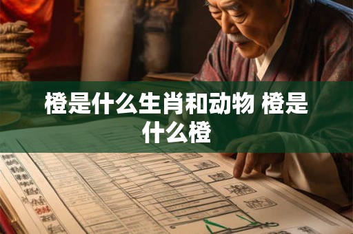 橙是什么生肖和动物 橙是什么橙