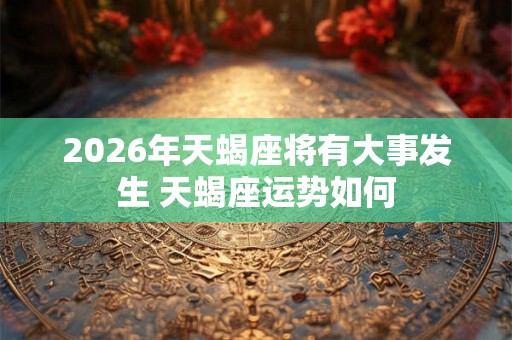 2026年天蝎座将有大事发生 天蝎座运势如何