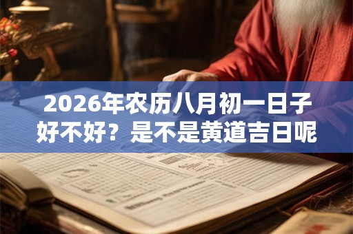 2026年农历八月初一日子好不好？是不是黄道吉日呢？