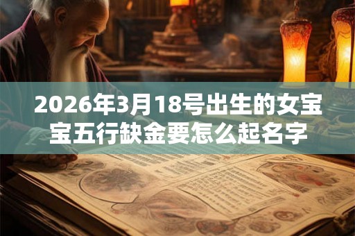 2026年3月18号出生的女宝宝五行缺金要怎么起名字