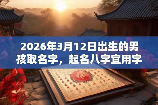 2026年3月12日出生的男孩取名字,起名八字宜用字 2026年3月12日出生的男孩取名字,起名八字宜用字