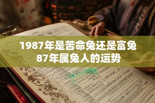 1987年是苦命兔还是富兔 87年属兔人的运势