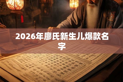 2026年廖氏新生儿爆款名字