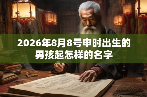 2026年8月8号申时出生的男孩起怎样的名字