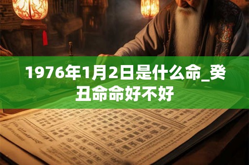 1976年1月2日是什么命_癸丑命命好不好