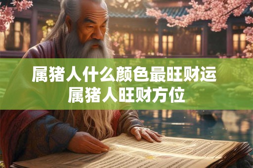 属猪人什么颜色最旺财运 属猪人旺财方位 属猪人什么颜色最旺财运 属猪人旺财方位