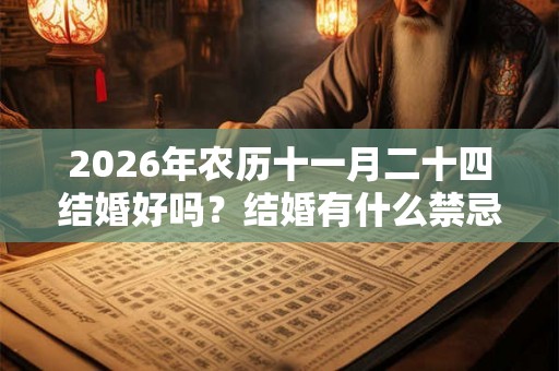 2026年农历十一月二十四结婚好吗？结婚有什么禁忌？