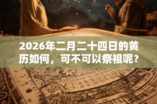 2026年二月二十四日的黄历如何，可不可以祭祖呢？