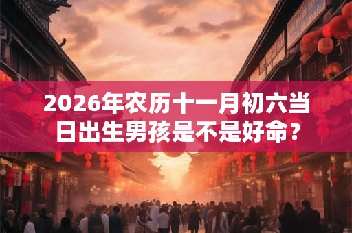2026年农历十一月初六当日出生男孩是不是好命？