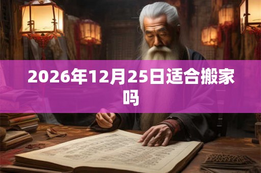 2026年12月25日适合搬家吗