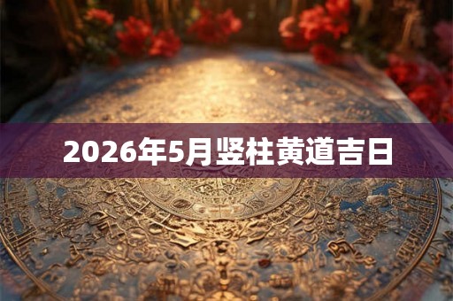 2026年5月竖柱黄道吉日