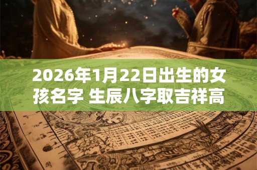 2026年1月22日出生的女孩名字 生辰八字取吉祥高分好名