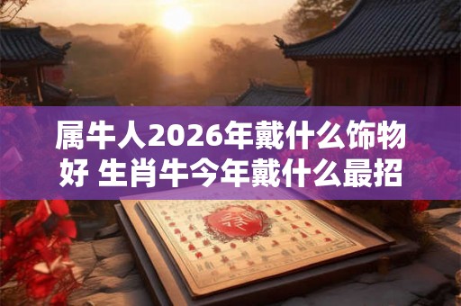 属牛人2026年戴什么饰物好 生肖牛今年戴什么最招财 属牛人2026年戴什么饰物好 生肖牛今年戴什么最招财