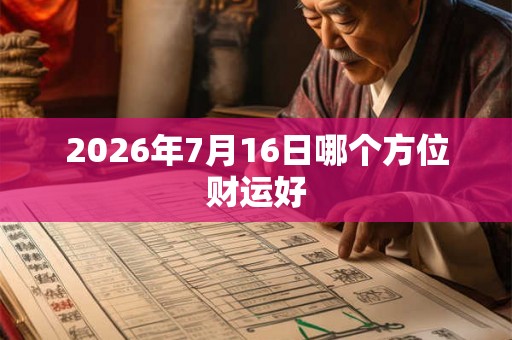 2026年7月16日哪个方位财运好