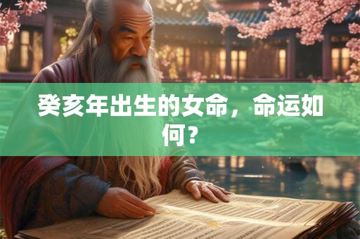 癸亥年出生的女命,命运如何? 癸亥年出生的女命,命运如何?