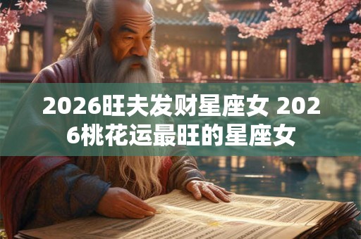 2026旺夫发财星座女 2026桃花运最旺的星座女