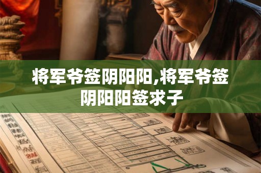 将军爷签阴阳阳,将军爷签阴阳阳签求子