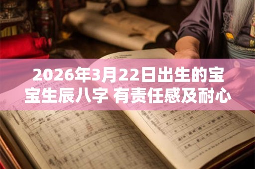 2026年3月22日出生的宝宝生辰八字 有责任感及耐心 2026年3月22日出生的宝宝生辰八字 有责任感及耐心