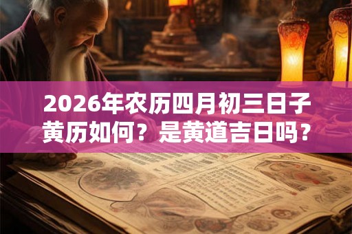 2026年农历四月初三日子黄历如何？是黄道吉日吗？
