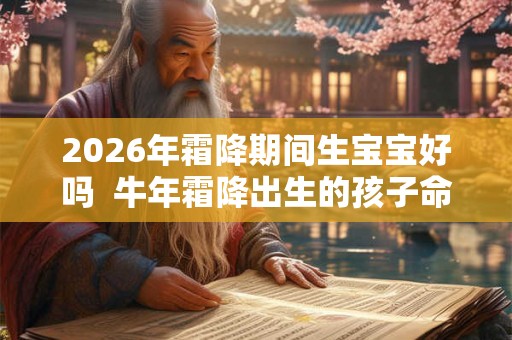 2026年霜降期间生宝宝好吗 牛年霜降出生的孩子命运怎么样 2026年霜降期间生宝宝好吗 牛年霜降出生的孩子命运怎么样