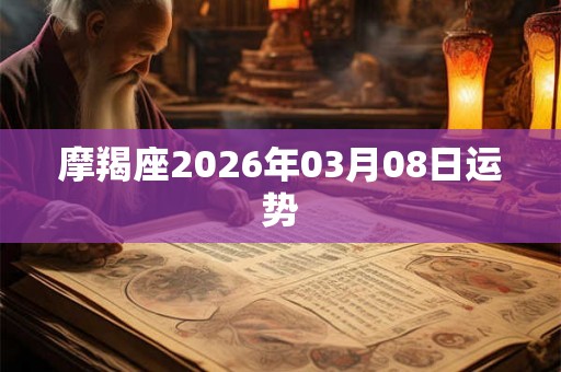 摩羯座2026年03月08日运势