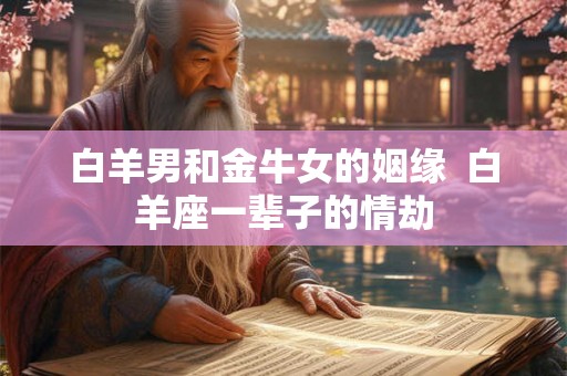 白羊男和金牛女的姻缘  白羊座一辈子的情劫