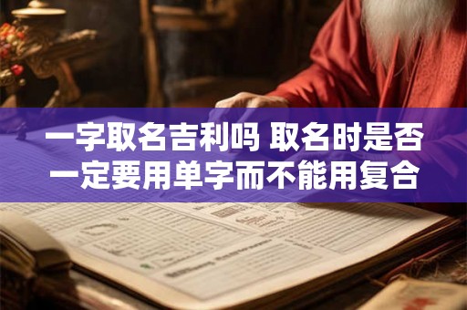 一字取名吉利吗 取名时是否一定要用单字而不能用复合字或词语呢 一字取名吉利吗 取名时是否一定要用单字而不能用复合字或词语呢