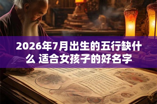 2026年7月出生的五行缺什么 适合女孩子的好名字