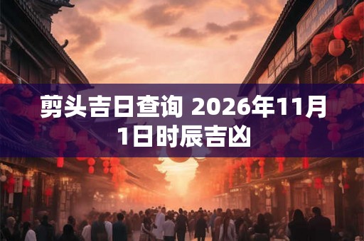 剪头吉日查询 2026年11月1日时辰吉凶