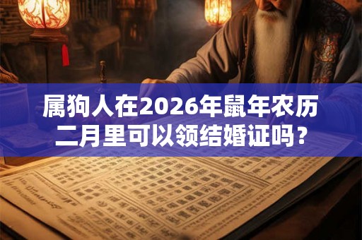 属狗人在2026年鼠年农历二月里可以领结婚证吗? 属狗人在2026年鼠年农历二月里可以领结婚证吗?