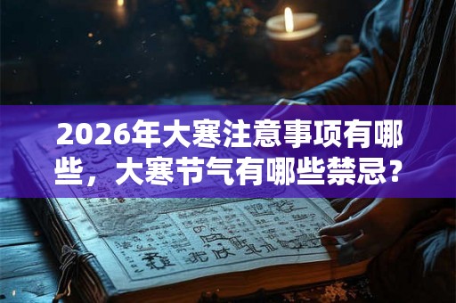 2026年大寒注意事项有哪些,大寒节气有哪些禁忌? 2026年大寒注意事项有哪些,大寒节气有哪些禁忌?