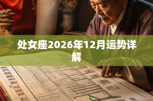 处女座2026年12月运势详解 处女座2026年12月运势详解