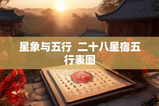 星象与五行  二十八星宿五行表图